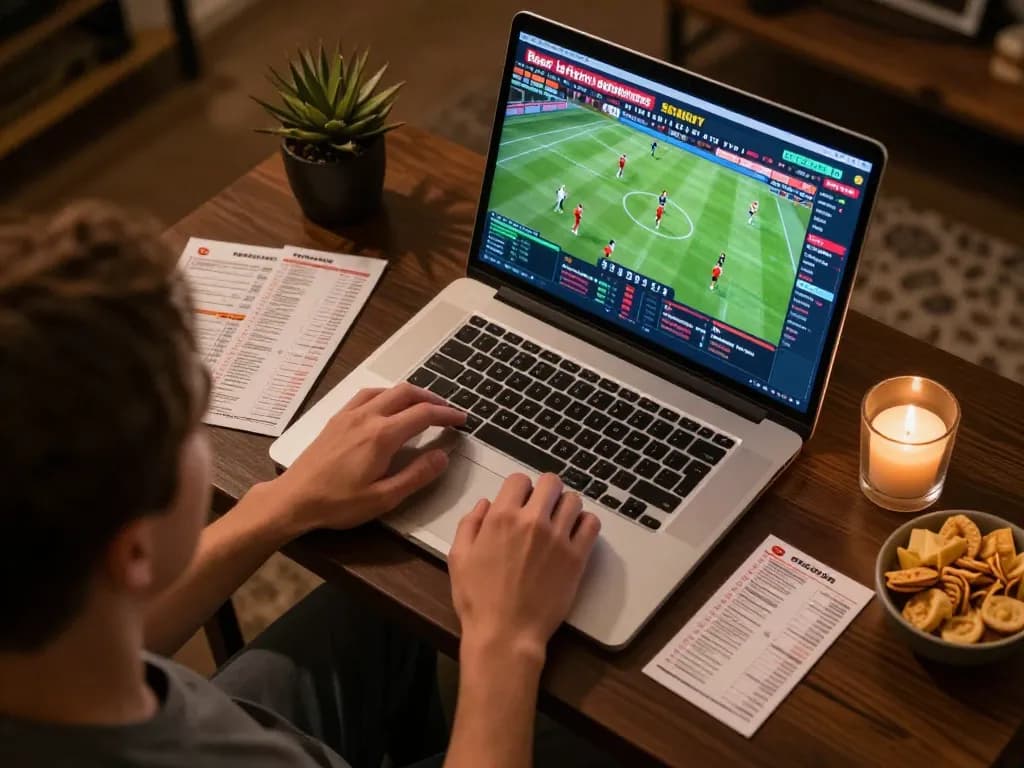 Engaging scene featuring an individual using the best foreign betting sites for an exciting online experience