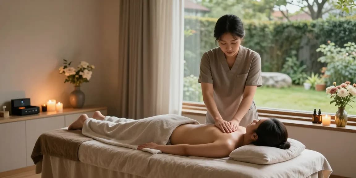 Relaxing Swedish massage session showcasing the peaceful atmosphere of 영등포스웨디시.
