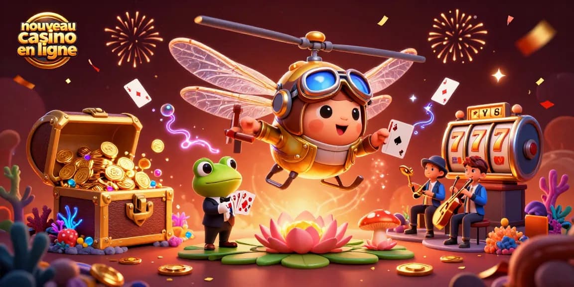 Vivez l'expérience du nouveau casino en ligne avec un croupier grenouille et un pilote de libellule!