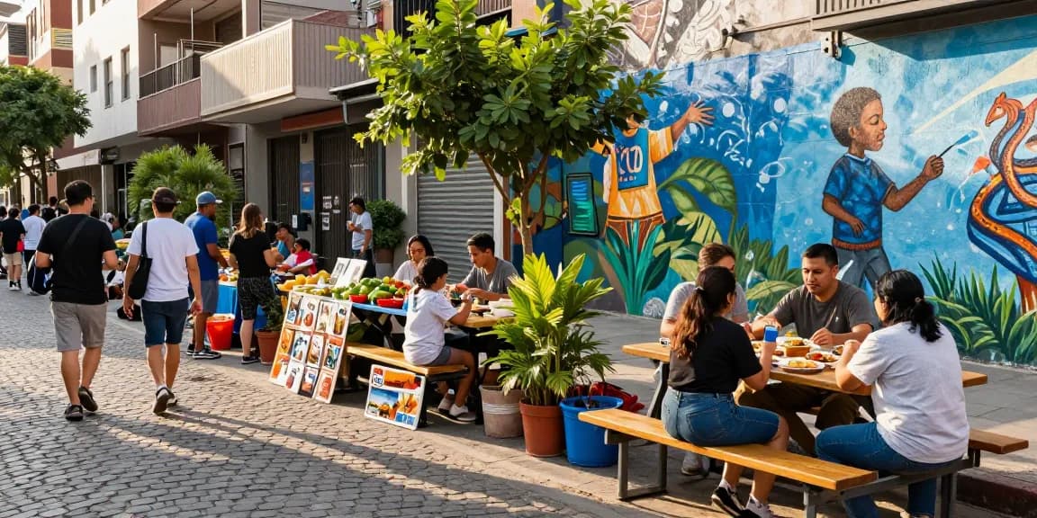 Dynamic city street market scene featuring local vendors and fresh produce, enhancing community engagement through https://forumup.org/shop/search.php?ca_id=&addr1=&addr2=&addr3=&schKeyword=.