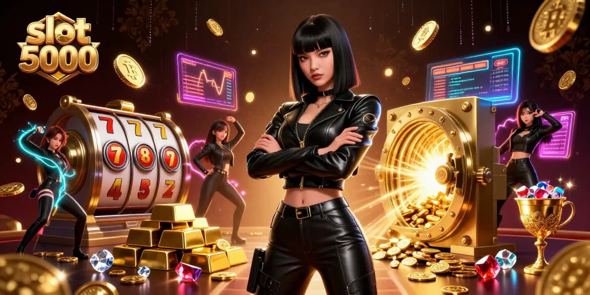 Experience the thrill of slot 5000 with dynamic gaming elements and rich visuals in a casino setting.