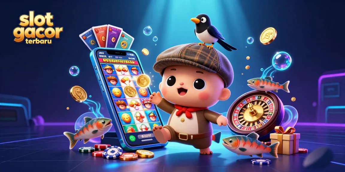 Experience thrilling gameplay with slot gacor terbaru in an engaging 3D cartoon scene.