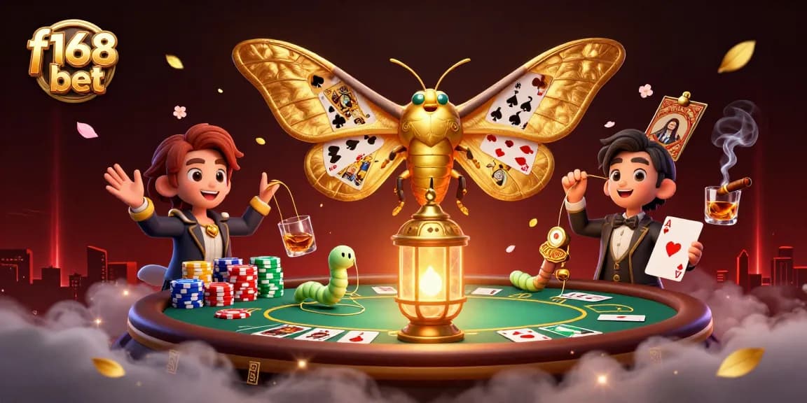 Engage in thrilling casino scenes featuring f168 bet with cartoon elements and rich details.