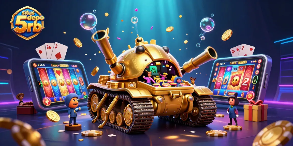 Experience the excitement of situs depo 5rb with a massive golden beetle tank casino scene.