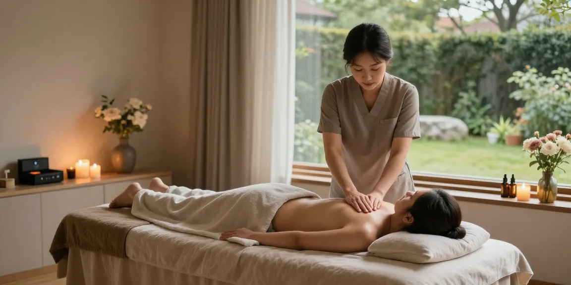 Relaxing Swedish massage session showcasing the peaceful atmosphere of 영등포스웨디시.