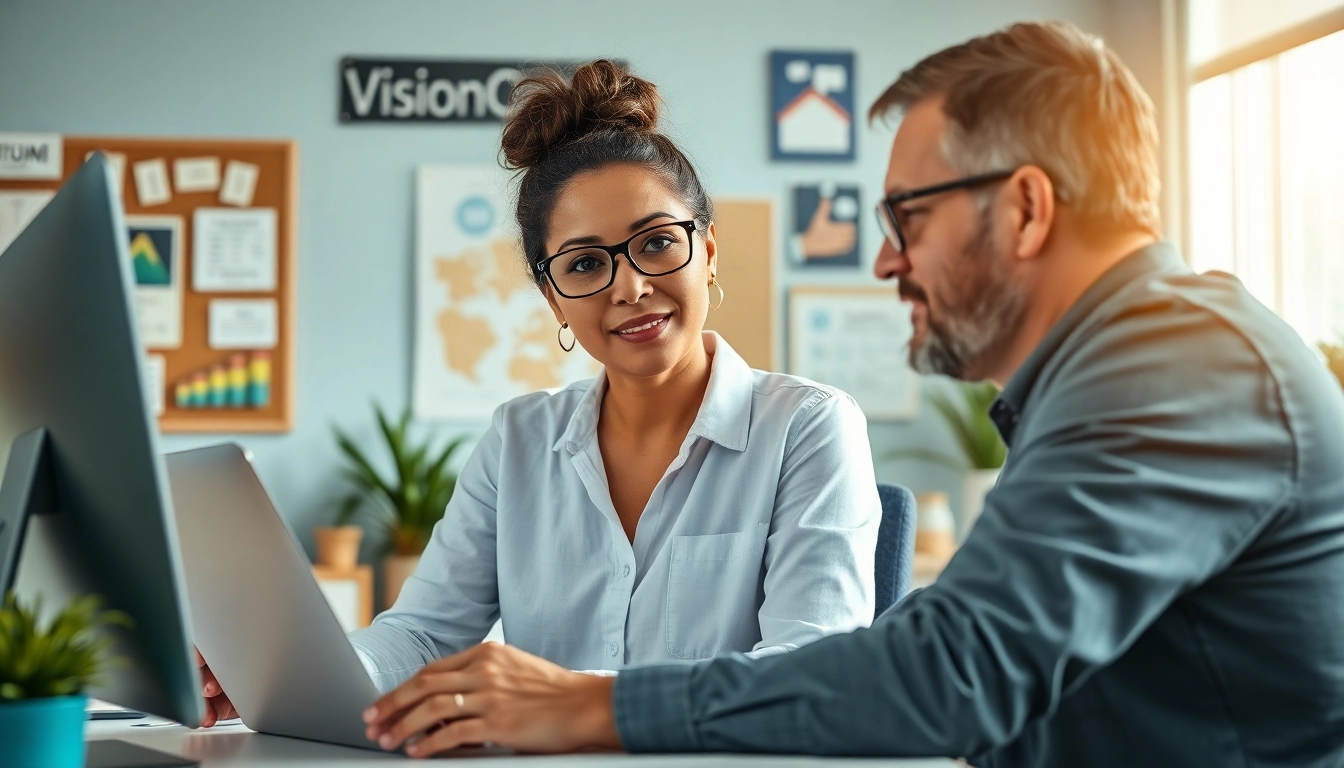 Find my true calling through an inspiring career coaching session amidst motivational office elements.