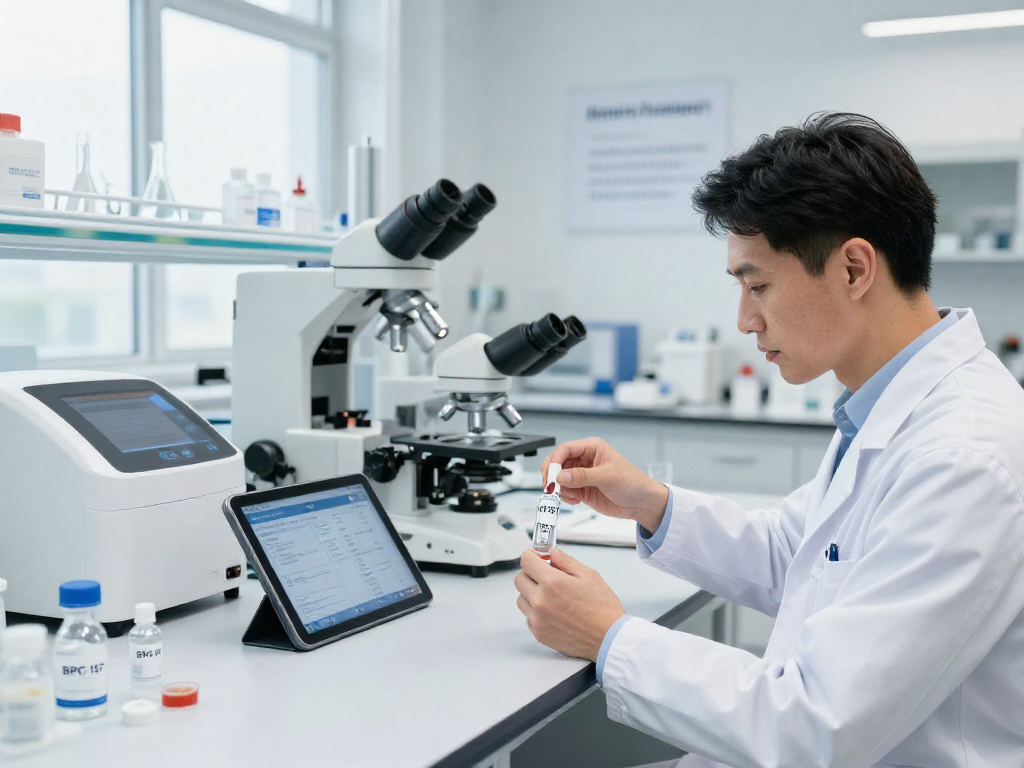 BPC 157 Side Effects in a laboratory setting, showcasing advanced buccal strip technology.