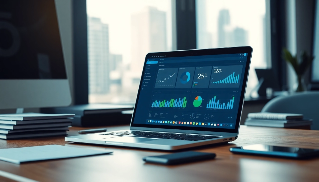 Showcasing enterprise assistant saas software interface on a modern digital workspace.