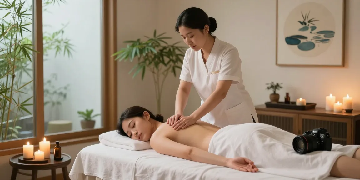 Relaxing 부산스웨디시 massage in a tranquil spa environment with soothing elements.