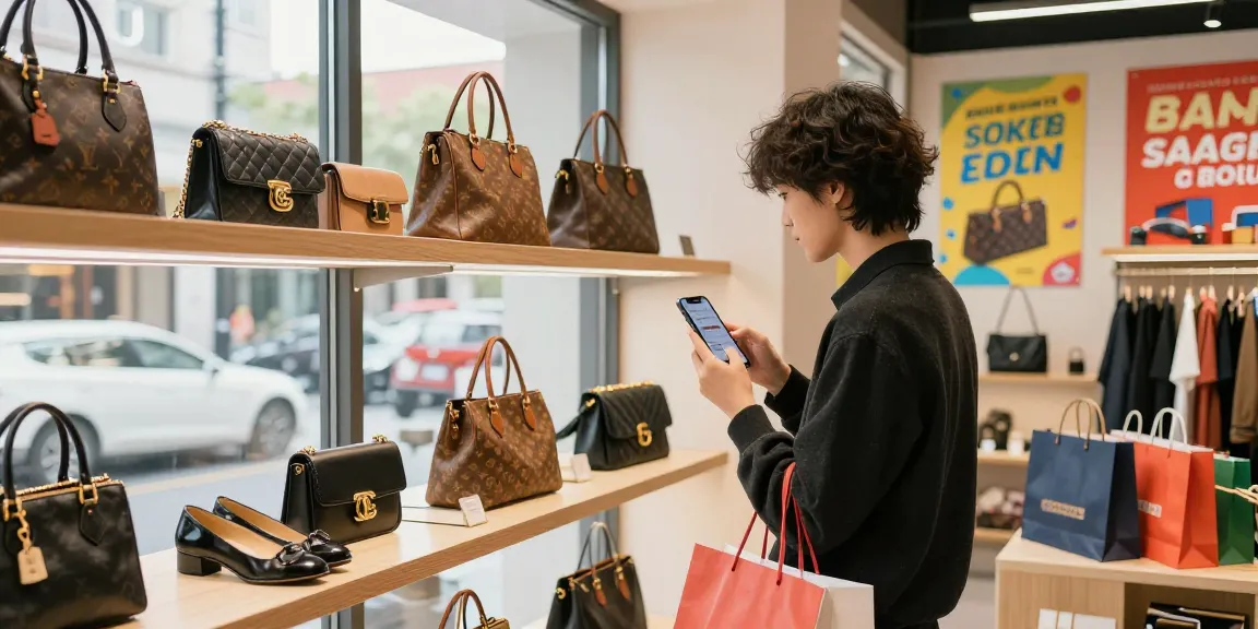 Engaging shopping scene in a modern 레플리카 쇼핑몰 showcasing stylish replica products and vibrant atmosphere.