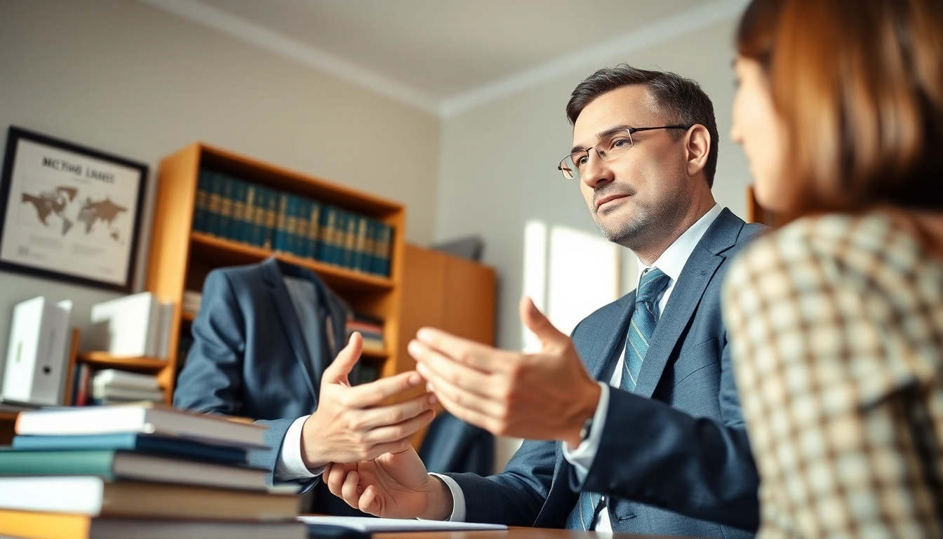 Consultation with a truck accident attorney Clearwater in a professional office setting.