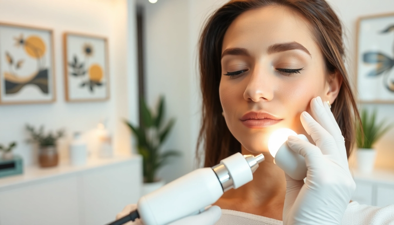 Experience a rejuvenating Microdermabrasion facial Queens NY, showcasing a professional treatment in progress.
