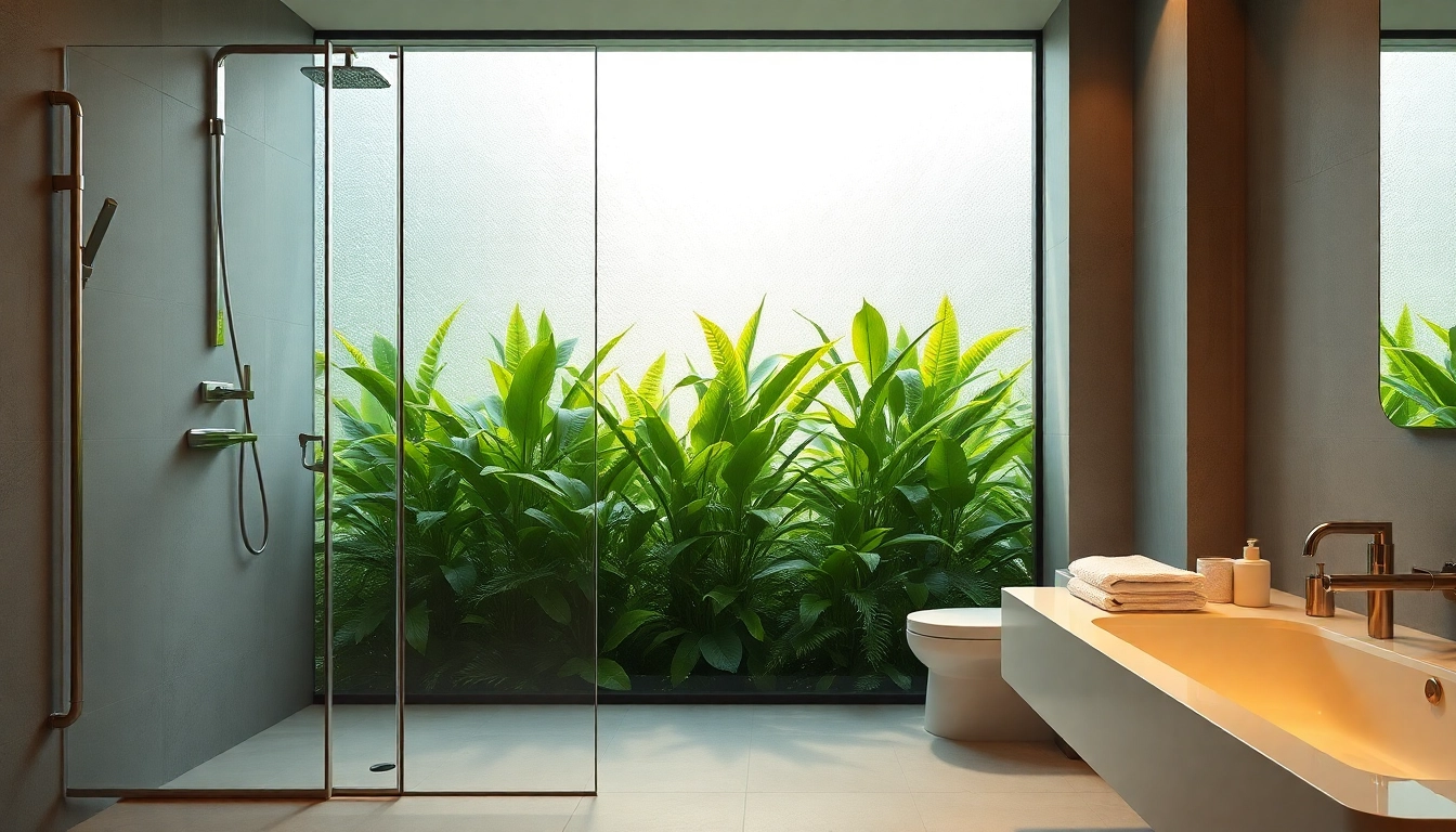 Modern shower uk setup in a stylish bathroom with luxurious details.