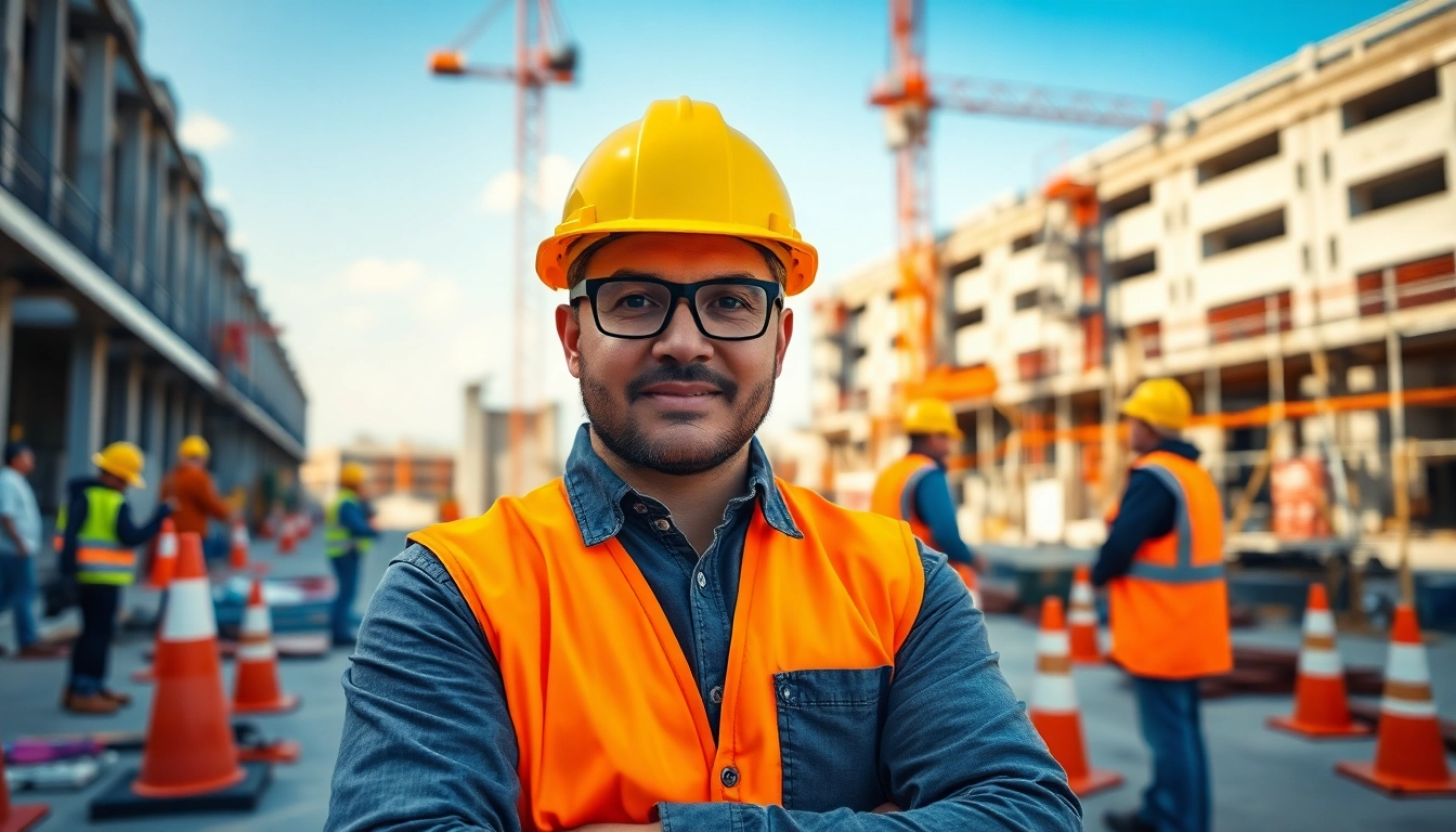 Engaging construction safety classes with a professional instructor in a lively construction environment.