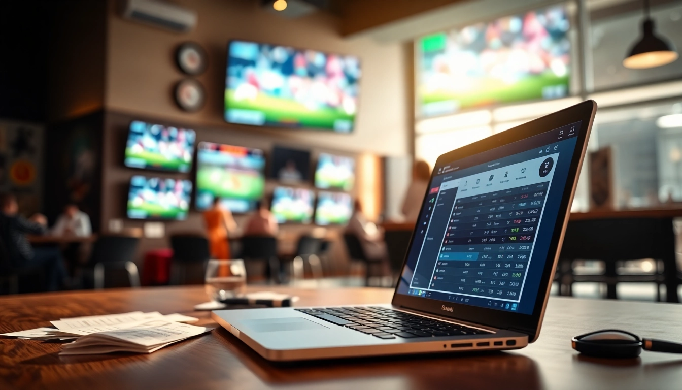 Engaging scene on sports betting sites India showcasing dynamic betting odds and environment.