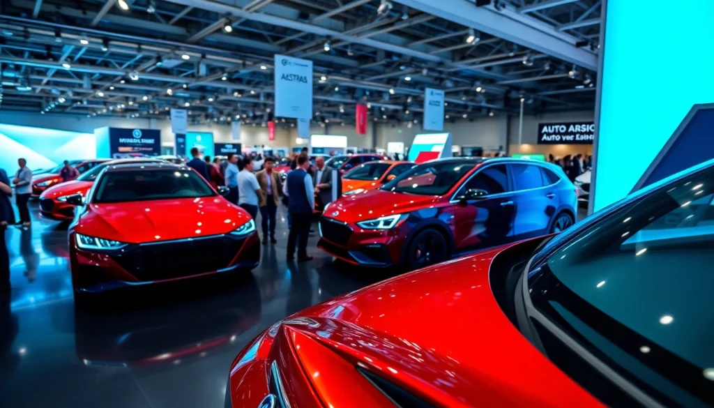 Experience the excitement of the Auto Cars Show with vibrant vehicles and enthusiastic crowds.