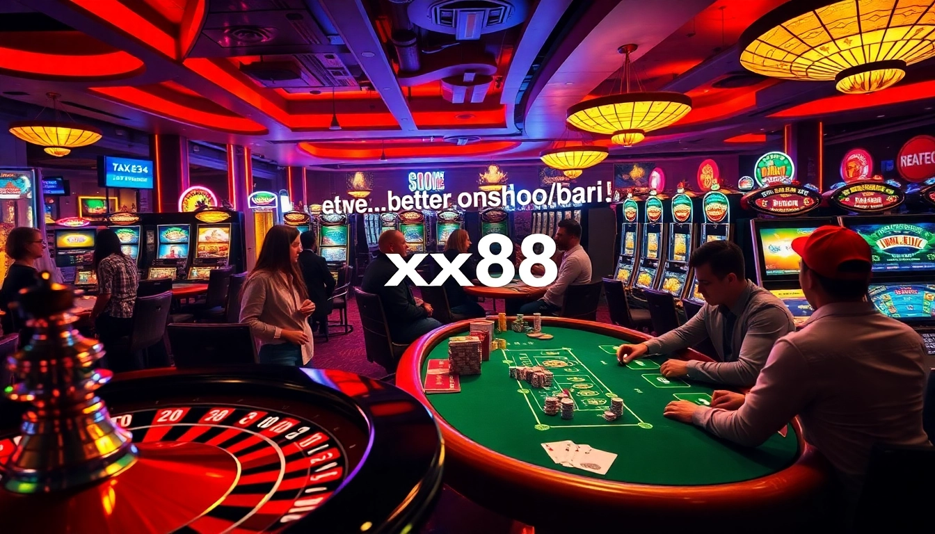 Experience the excitement at https://xx88.bar/ with players betting at roulette and poker.