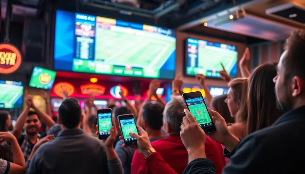 Celebrate the excitement of best sportsbooks in Brazil with fans at a lively sports betting venue.