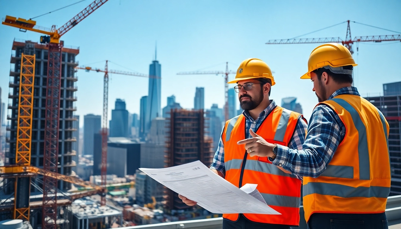 Manhattan Commercial General Contractor overseeing construction projects in a vibrant urban setting.