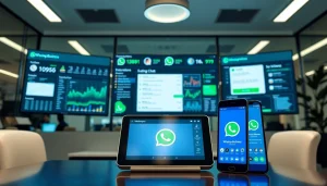 Visualize WhatsApp Business CRM dashboard showcasing customer interactions in a professional setting.