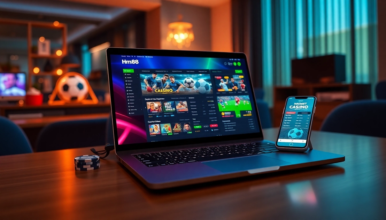 Experience online gambling with the stylish interface of http://hm88.blue/, featuring vibrant sports betting visuals.