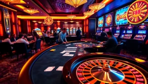 Experience the excitement of gambling at FLY88's luxury casino, featuring poker, roulette, and slots.
