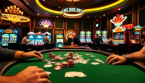 Experience excitement at BK8's online casino with vibrant poker games and slot machines.