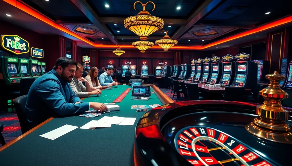 Experience thrilling gameplay at F8Bet’s vibrant casino tables with poker, roulette, and dynamic slot machines.