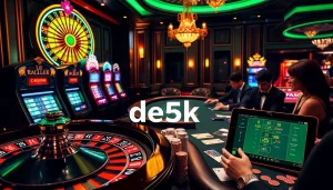 Rasakan sensasi bermain kasino dengan Depo 5k di roda roulette yang meriah dan mesin slot yang menarik.