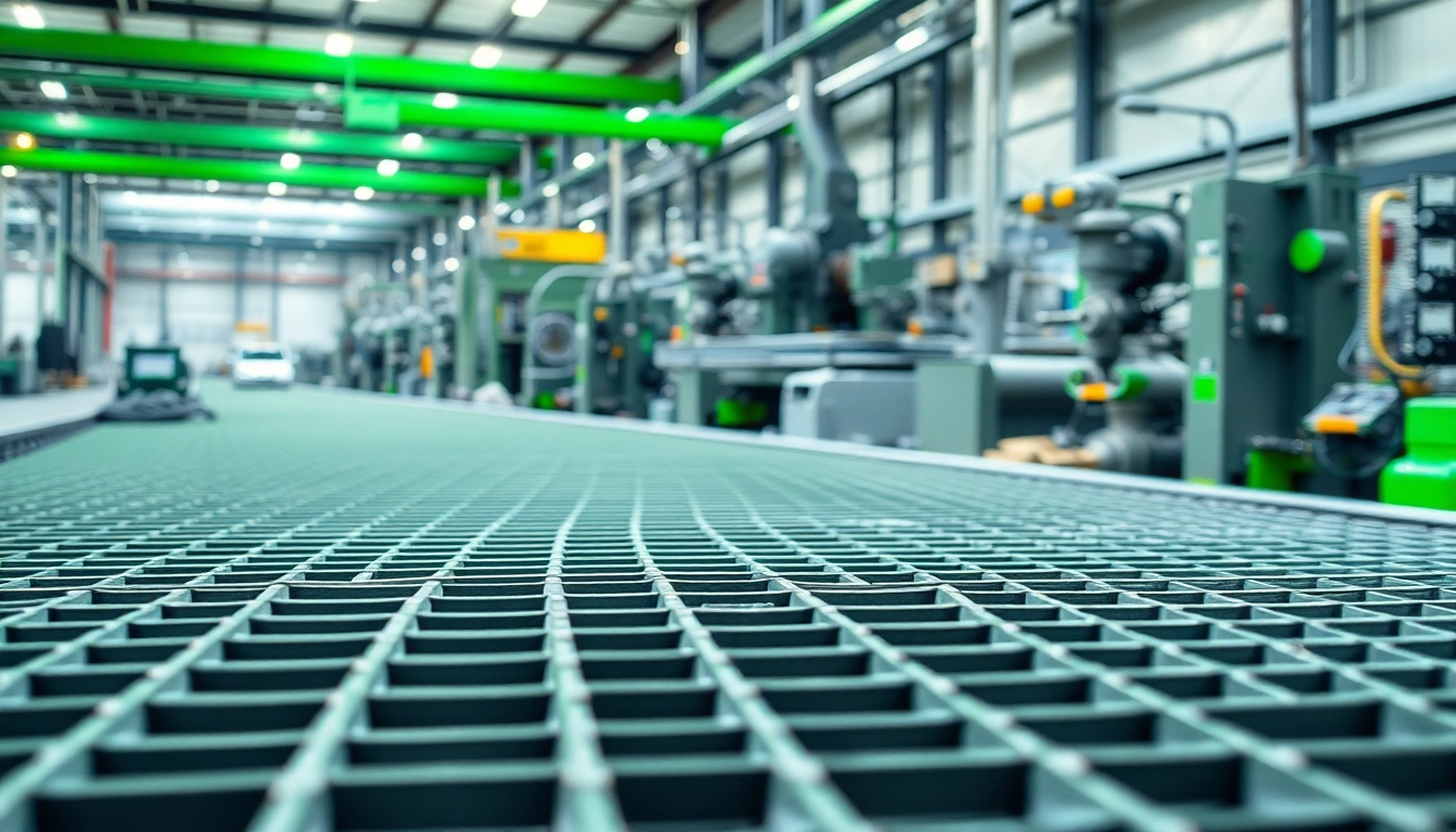 GRP Grating Supplier showcases high-quality grating in a modern industrial environment.