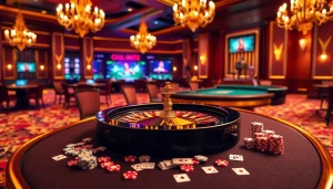 Engaging players in sex games ai within a glamorous casino setting, showcasing excitement and luxury.