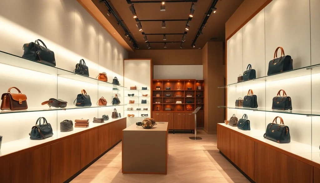 레플리카 상품을 세련된 부티크에서 쇼핑하는 모습입니다.