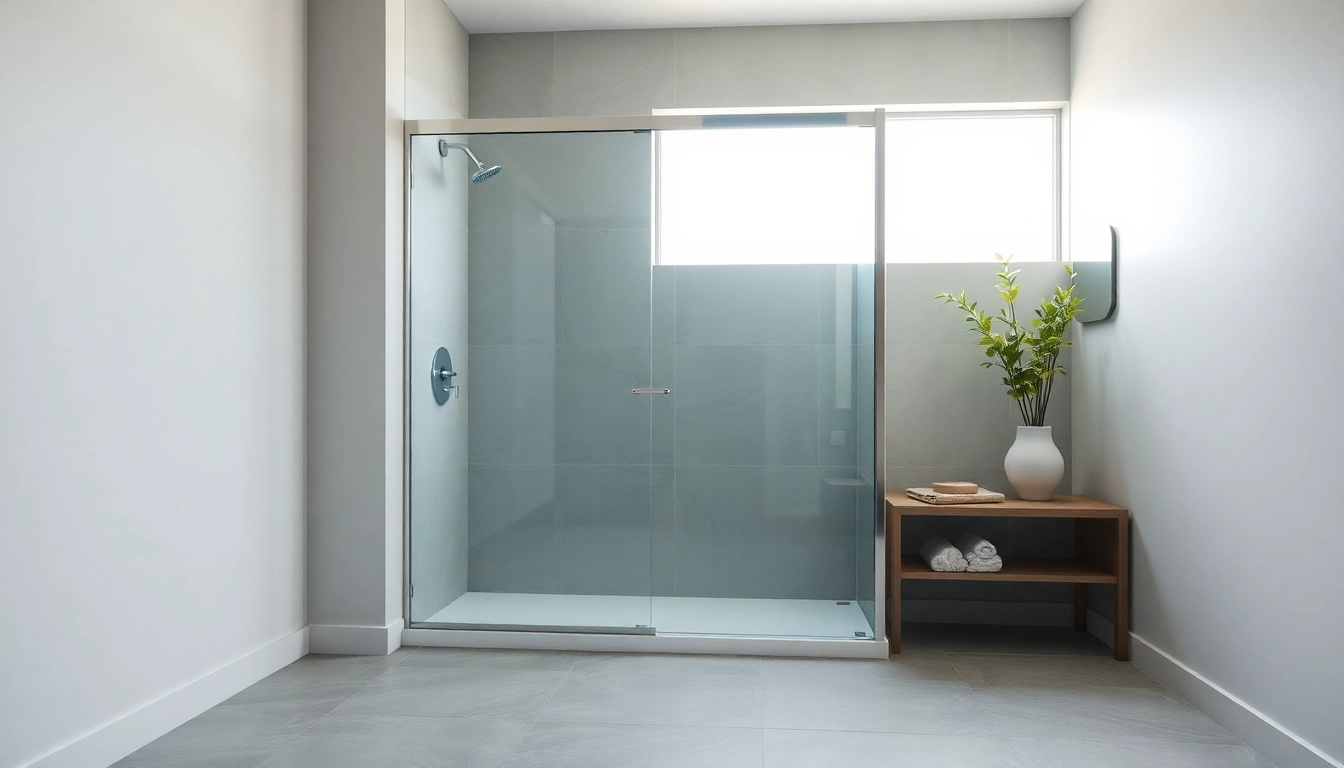 Enhance your bathroom with a frameless sliding shower door that elevates your space's modern appearance.