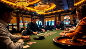 Vivez l'excitation du casino en ligne argent réel alors que les joueurs profitent d'une partie de poker palpitante.