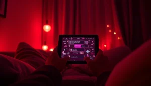 Engaging with an nsfw ai chatbot in a cozy digital setting.