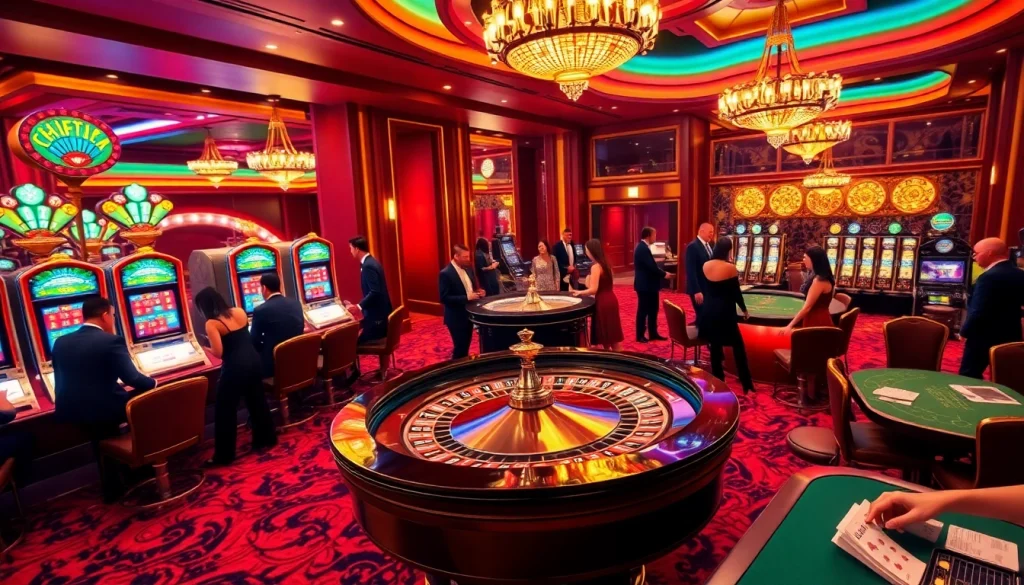Vivez l'excitation du casino en ligne argent réel avec des joueurs enthousiastes aux tables de roulette et de cartes.