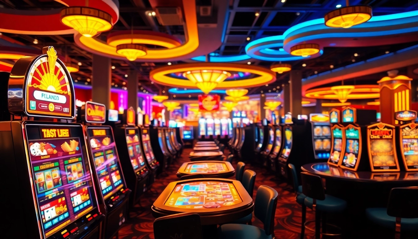 Experience thrilling Non Uk Casino 2025 gaming with dynamic slot machines and vibrant atmosphere.