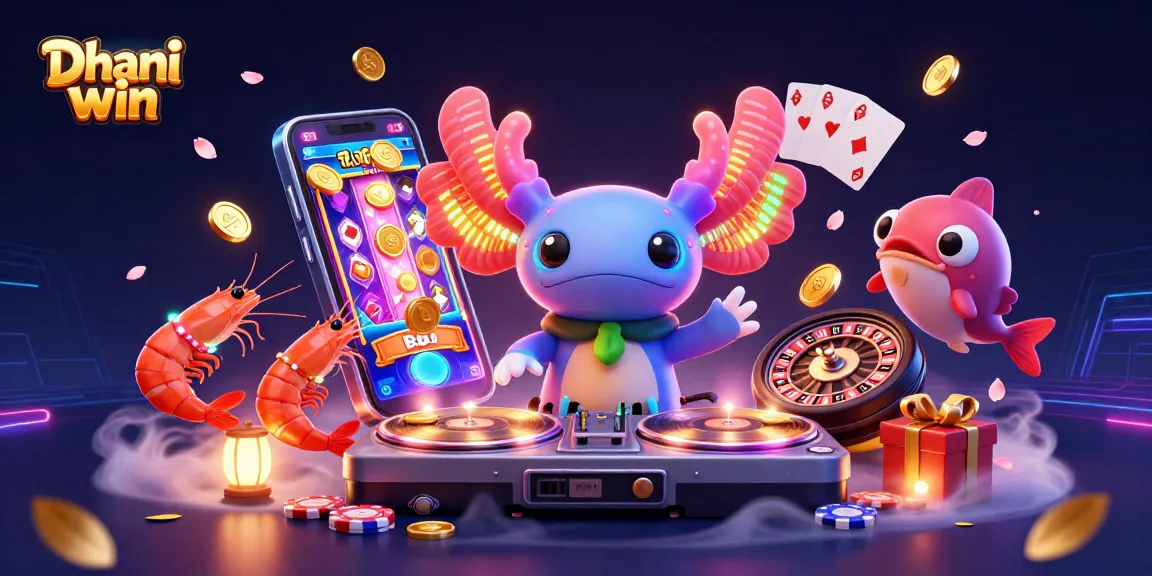 Experience thrilling gameplay on Dhani win with vibrant characters celebrating casino gaming.