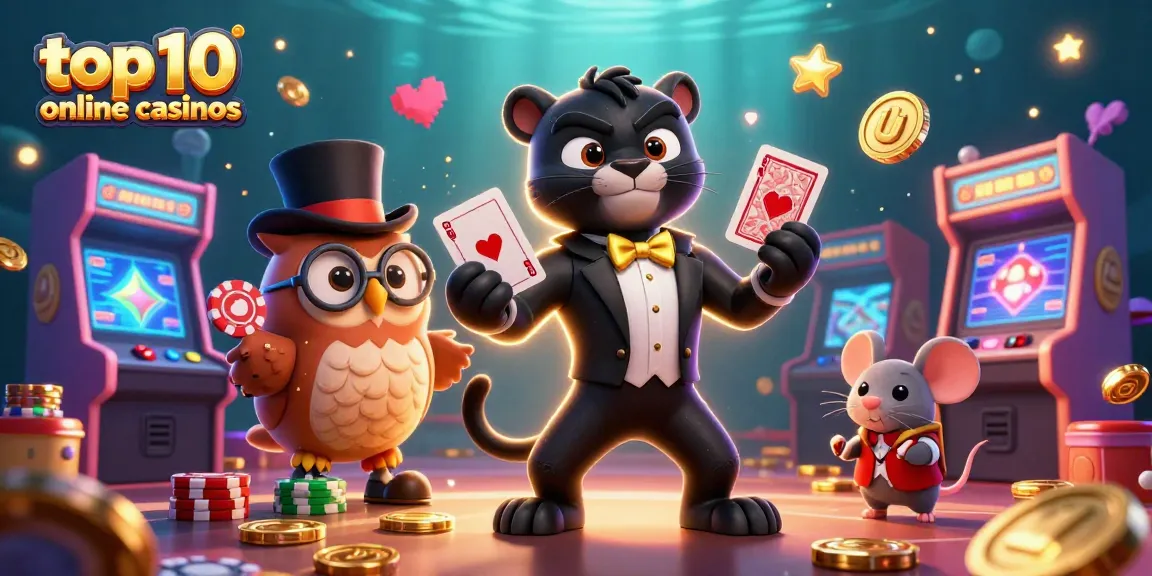 Experience the thrill at the top 10 online casinos with high-stakes gaming and vibrant characters.