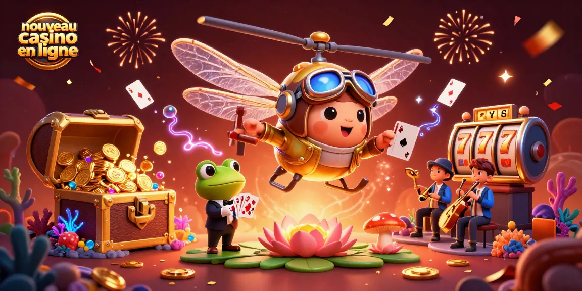 Vivez l'expérience du nouveau casino en ligne avec un croupier grenouille et un pilote de libellule!