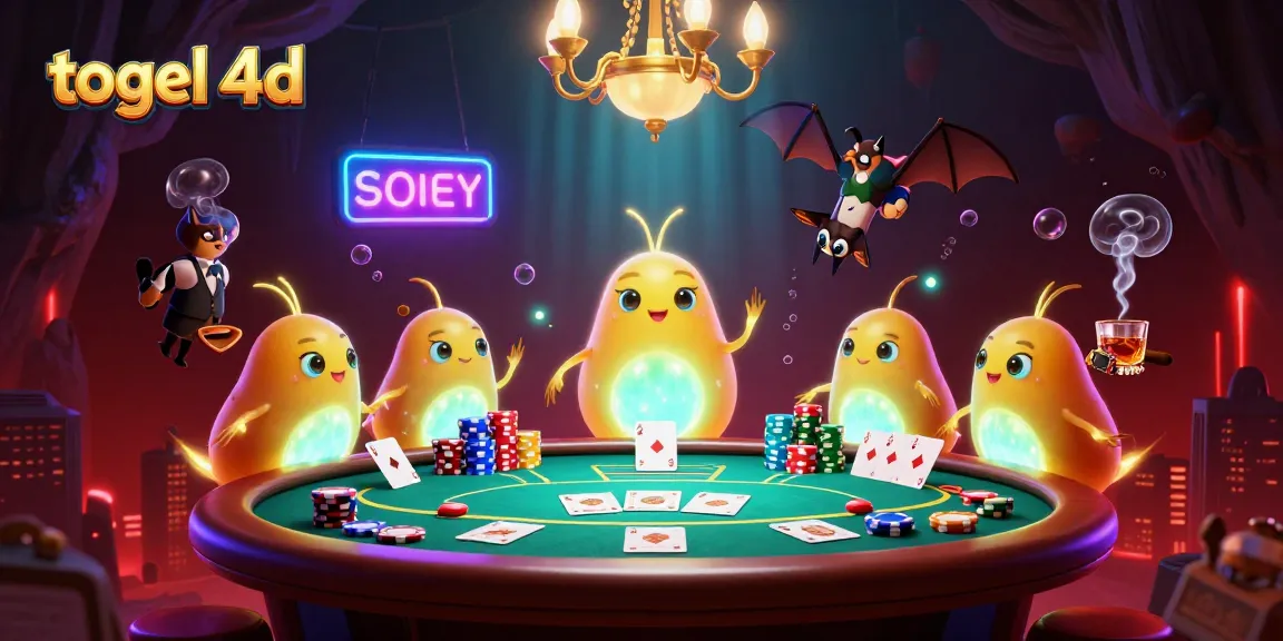 Experience the thrill of togel 4d in a vibrant casino scene lit by bioluminescent glowworms.