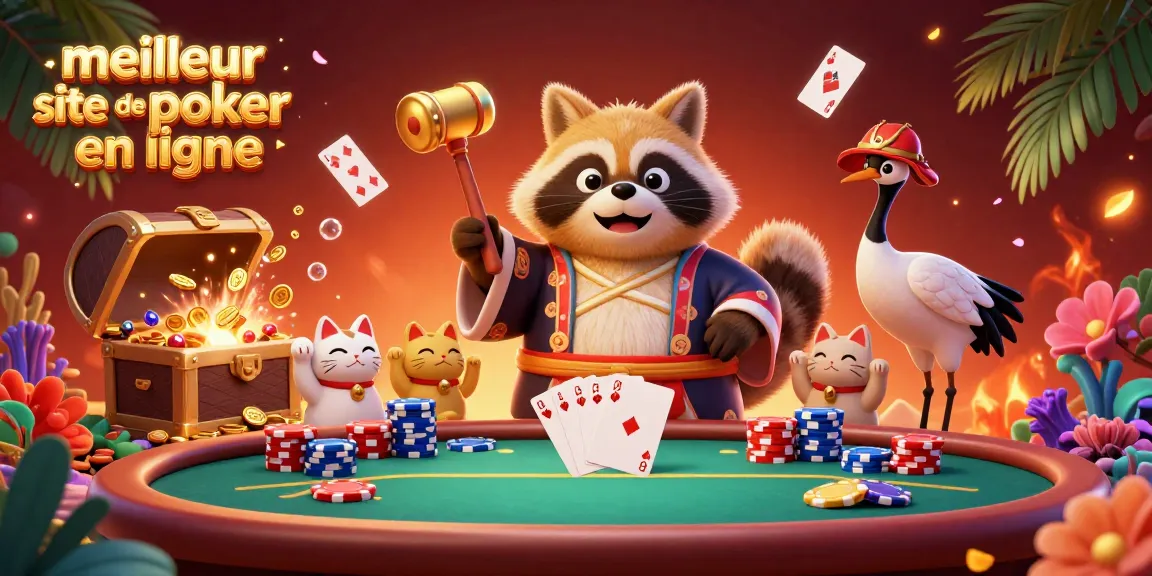 Jouer au poker sur le meilleur site de poker en ligne avec des personnages animés pour une expérience festive.