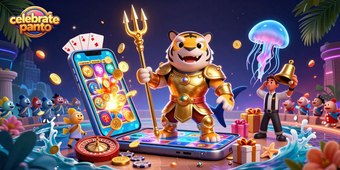Celebratepanto's thrilling slot games come alive in a vibrant underwater scene.