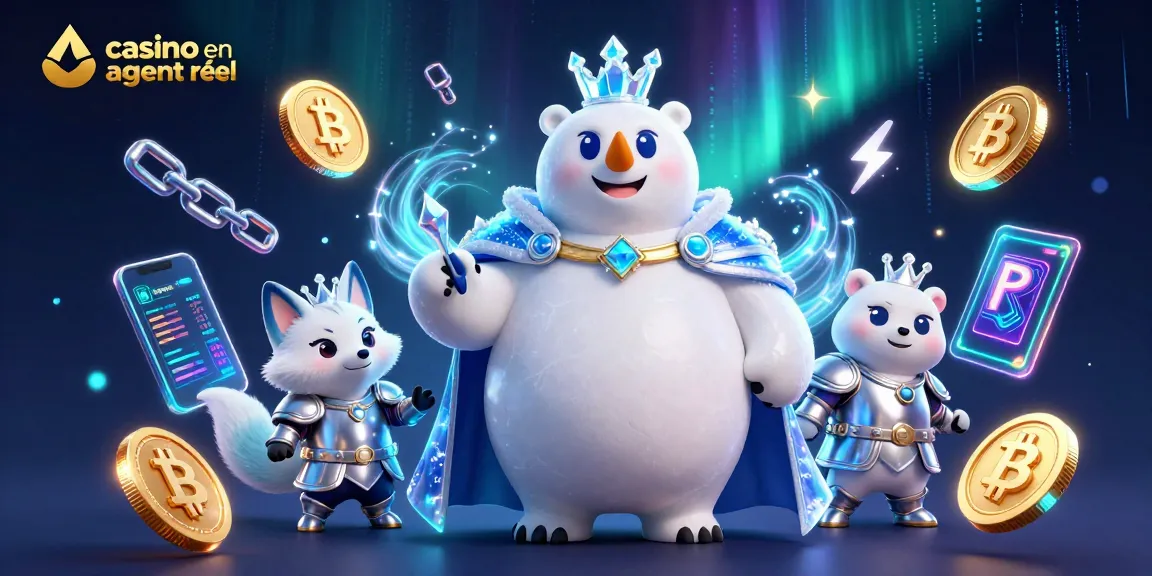 Jouez dans un casino en ligne argent réel avec le roi des glaces et son renard au sommet d'une scène dynamique.