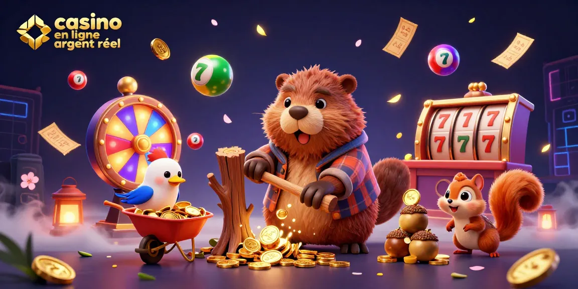 Profitez de l'expérience engageante du casino en ligne argent réel avec des personnages au milieu d'une pluie de pièces d'or et d'éléments de jeu dynamiques.
