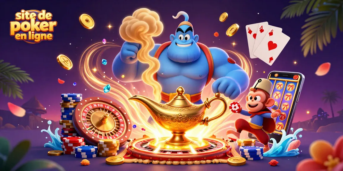 Jouer sur un site de poker en ligne et profiter d'une expérience immersive avec des jetons et des cartes.