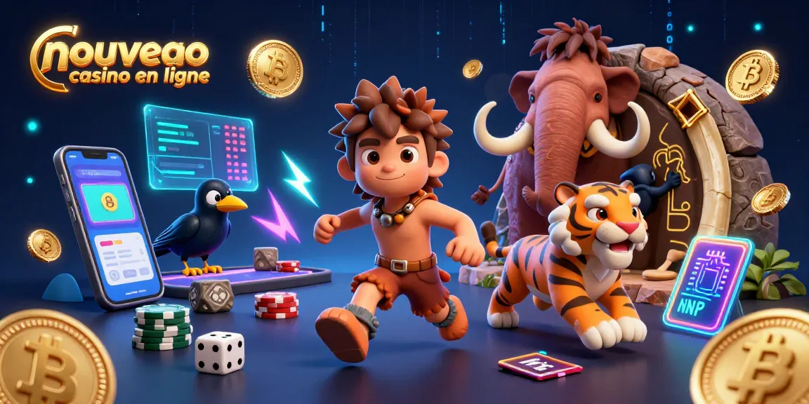 Jouez au nouveau casino en ligne avec des personnages de la préhistoire et des éléments de crypto-monnaie.