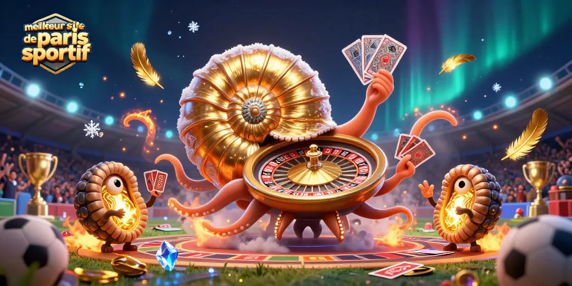 Pariez sur le meilleur site de paris sportif avec des jeux palpitants montrant le nautilus et des éléments sportifs.