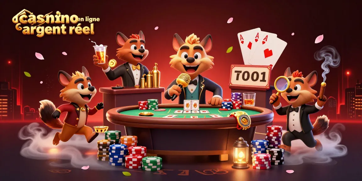 Animation de hyènes dans une scène de casino en ligne argent réel, ambiance festive et humoristique.
