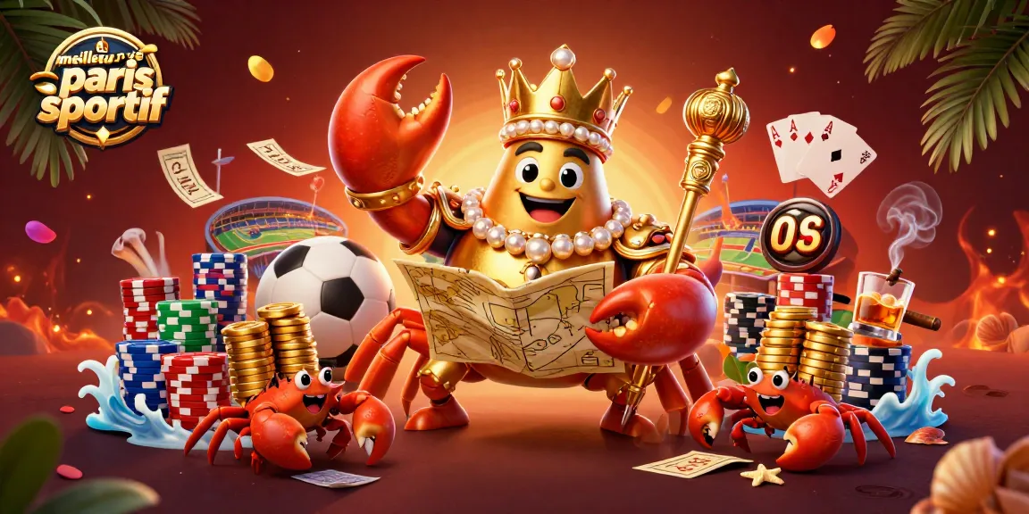 Gagnez sur le meilleur site de paris sportif avec un crabe impérial doré en scène dynamique.